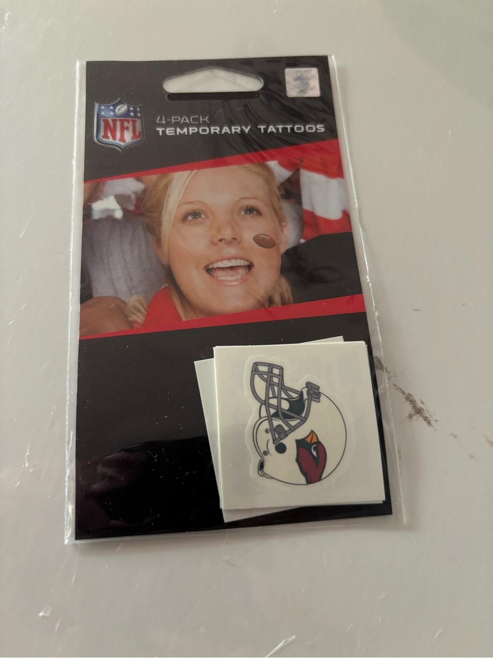 Wincraft Arizona Cardinals Helmet Temporary Tattoos - White, Red, Black